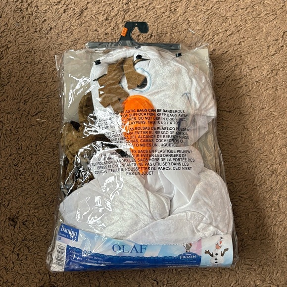 Disney Frozen Olaf Kids Costume Sz 3-4 Snowman Halloween - Picture 4 of 4